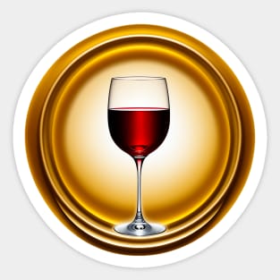 Glass of wine Sticker